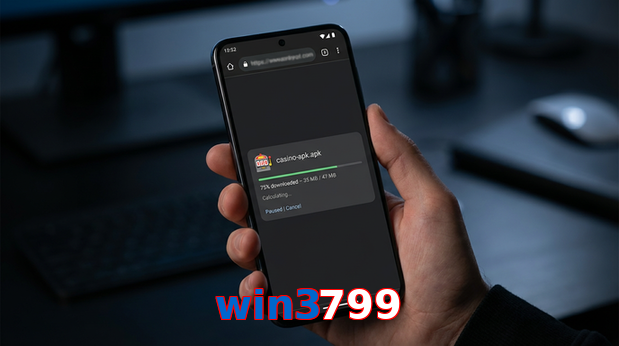 Main screen of Win3799 apk page for PK players